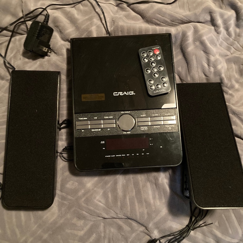 Stereo, CD and Alarm clock
